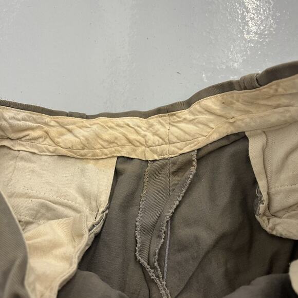 Vintage 60s Grey Sanforized Workwear Cotton Chinos 32x30 - Picture 3 of 4